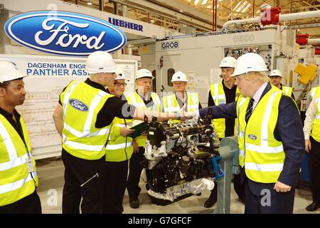 Bürgermeister Besuch Ford Dagenham Pflanze Stockfoto