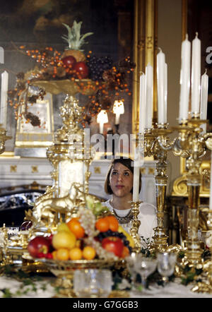 Weihnachtsvorbereitungen in Windsor Castle Stockfoto