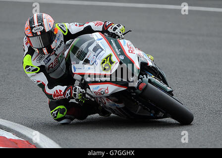 Motorsport - 2014 MCE Versicherung British Superbike Championship - Runde 5 - Marken Hatch. Shane Byrne, Kawasaki - Rapid Solicitors Kawasaki Stockfoto