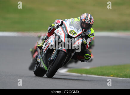 Motorsport - 2014 MCE Versicherung British Superbike Championship - Runde 5 - Marken Hatch. Shane Byrne, Kawasaki - Rapid Solicitors Kawasaki Stockfoto