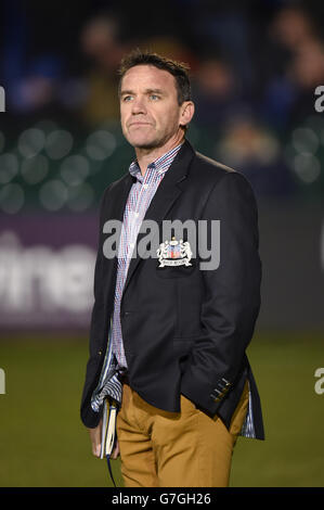 Bath Rugby-Cheftrainer Mike Ford vor dem Aviva Premiership-Spiel am Recreation Ground, Bath. DRÜCKEN Sie VERBANDSFOTO. Bilddatum: Freitag, 28. November 2014. Siehe PA Story RUGBYU Bath. Bildnachweis sollte Joe Giddens/PA Wire lesen. EINSCHRÄNKUNGEN: Nutzung unterliegt Einschränkungen. . Keine kommerzielle Nutzung. Weitere Informationen erhalten Sie unter +44 (0)1158 447447. Stockfoto