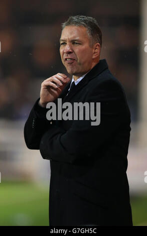 Fußball - Sky Bet League One - Peterborough United / Bristol City - ABAX Stadium. Darren Ferguson, Manager von Peterborough United Stockfoto