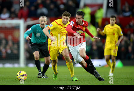 Fußball - Barclays Premier League - Manchester United gegen FC Liverpool - Old Trafford Stockfoto