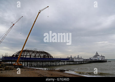 Eastbourne Pier Abriss Stockfoto