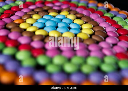 Schokolade - Nestlé Smarties Lager Stockfoto