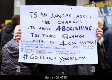 Wasser kostenlos Protest - Dublin Stockfoto