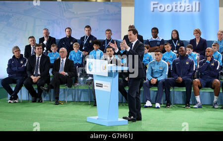 Fußball - Manchester City FC Training Ground offizieller Start Stockfoto