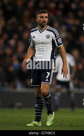 Fußball - Barclays Premier League - Hull City / West Bromwich Albion - KC Stadium. James Morrison von West Bromwich Albion Stockfoto