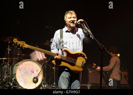 Xfm Winter Wonderland - Manchester. Jimi Goodwin tritt im Winter Wonderland 2014 von XFM im O2 Apollo Manchester auf. Stockfoto