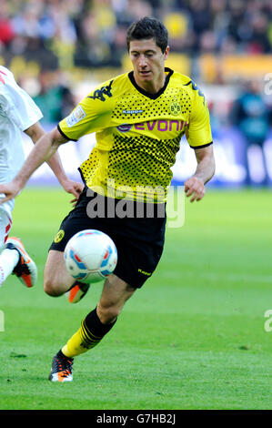 Robert Lewandowski des Bundesliga Fußballvereins BVB Borussia Dortmund, Borussia Dortmund 5-1. FC Köln 0, Signal-Iduna-Park Stockfoto