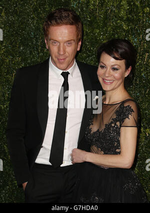 Damian Lewis und Helen McCrory kommen bei den 60. London Evening Standard Theatre Awards im Londoner Palladium im Zentrum von London an. Stockfoto
