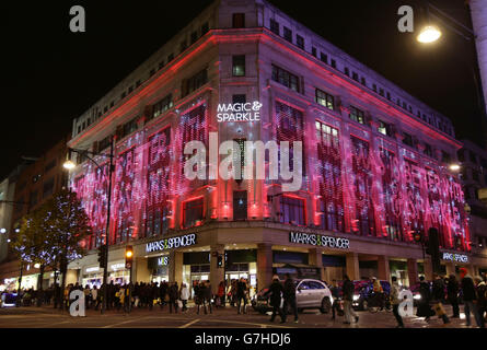 London-Weihnachtsbeleuchtung Stockfoto