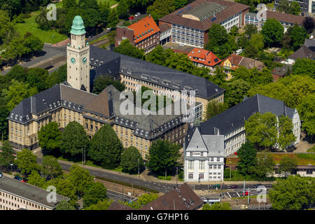 Luftaufnahme, Rathaus Buer mit Bürger-Center, Gelsenkirchen, Gelsenkirchen-Buer, Ruhr, Nordrhein-Westfalen, Deutschland, Stockfoto