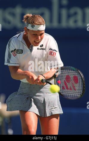 International Tennis - Ford Australian Open. Anke Huber, Deutschland Stockfoto