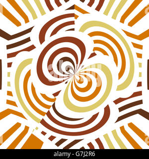 Geometrisch abstrakten in Erdtönen mit Infinity-ähnliche Formen in der Mitte. Digitale Kunst. Stockfoto