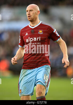 Fußball - Barclays Premier League - Swansea City / West Ham United - Liberty Stadium. James Collins von West Ham United während des Spiels der Barclays Premier League im Liberty Stadium, Swansea. Stockfoto