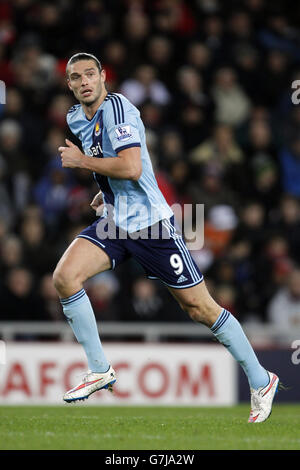 Fußball - Barclays Premier League - Sunderland gegen West Ham United - Stadium of Light. Andy Carroll von West Ham United Stockfoto