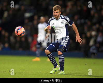 Fußball - FA Cup - Dritte Runde - West Bromwich Albion gegen Gateshead - The Hawthorns. James Morrison von West Bromwich Albion Stockfoto