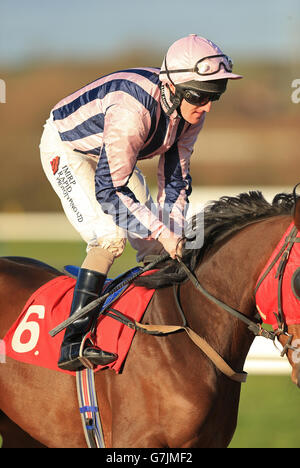 Pferderennen - Southwell Racecourse. Liam Keniry, Jockey Stockfoto