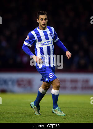 Fußball - FA Cup - Dritte Runde - Brentford gegen Brighton und Hove Albion - Griffin Park. Sam Baldock von Brighton und Hove Albion Stockfoto