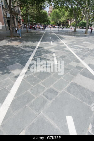 Radweg in der Nähe von Plaça d ' Espanya in Palma De Mallorca, Balearen, Spanien am 19. Mai 2016. Stockfoto