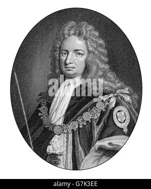 Robert Harley, 1. Earl of Oxford und Earl Mortimer, 1661-1724, ein britischer Politiker und Staatsmann Stockfoto