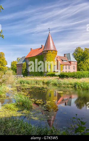 Ortofta Slott ist eine Burg in Eslov Gemeinde, Scania, in Südschweden. Stockfoto