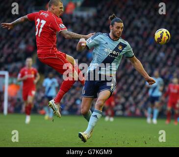 Fußball - Barclays Premier League - Liverpool gegen West Ham United - Anfield Road Stockfoto