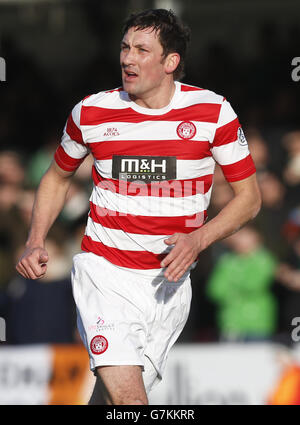 Fußball - Scottish Premiership - Hamilton Academical / Celtic - New Douglas Park. Hamilton's Interim-Manager Martin Canning während des Spiels der schottischen Premiership im New Douglas Park, Hamilton. Stockfoto