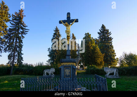 Ort der Schlacht von Königgrätz 1866: österreichische Denkmal Karner (Beinhaus), Chlum, Tschechische Republik, ostböhmischen, Stockfoto