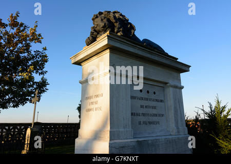 Ort der Schlacht von Königgrätz 1866: Denkmal auf dem "preußischen Friedhof", Chlum, Tschechische Republik, ostböhmischen Königg Stockfoto