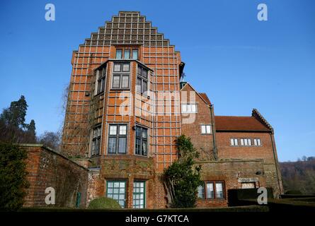 Ein allgemeiner Blick auf Winston Churchills Familienhaus Chartwell in Kent, in dem die Ausstellung „Tod eines Helden“ gezeigt wird. Stockfoto