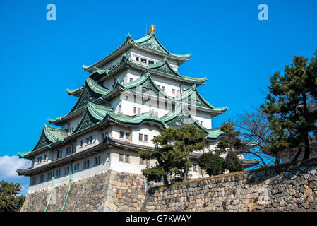 Nagoya Castle an einem sonnigen Tag Stockfoto