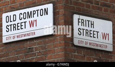 Soho-Lager - London Stockfoto