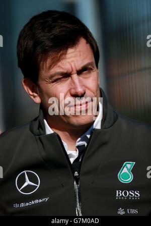 Formel 1 - 2015 Tests - Tag 1 - Circuito de Jerez. Mercedes-Geschäftsführer Toto Wolff während der Vorsaison-Tests auf dem Circuito de Jerez in Jerez, Spanien. Stockfoto