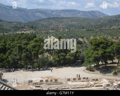 Antiken griechischen Theater in Epidauros Stockfoto