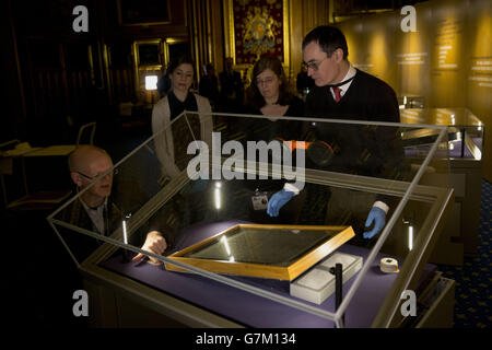 Magna Carta und Parlament Ausstellung Stockfoto