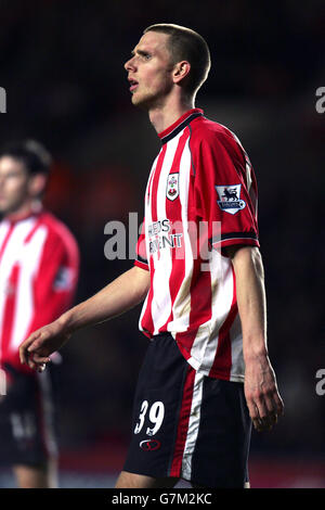 Fußball - FA Barclays Premiership - Southampton / Fulham. Calum Davenport, Southampton Stockfoto