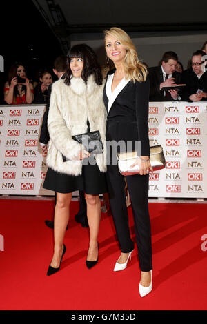 Tess Daly und Claudia Winkleman kommen zu den National Television Awards 2015 in der O2 Arena, London. Stockfoto