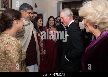 Britische asiatische Vertrauen Abendessen Stockfoto