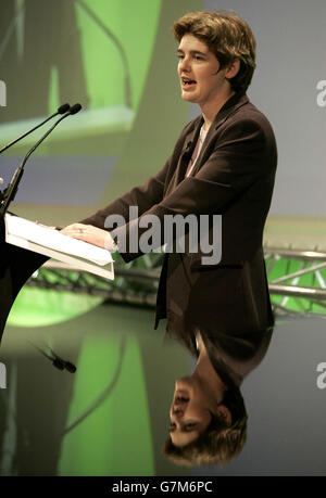 Ruth Kelly, Staatssekretärin für Bildung und Fähigkeiten, während ihrer ersten Keynote seit ihrer Übernahme des Posten. Stockfoto