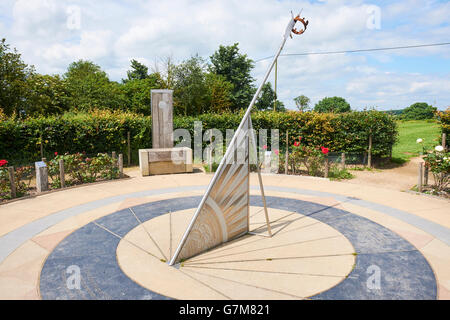 Sonnenuhr Memorial Bosworth Heritage Centre und Country Park Sutton Cheney Leicestershire UK Stockfoto