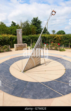 Sonnenuhr Memorial Bosworth Heritage Centre und Country Park Sutton Cheney Leicestershire UK Stockfoto