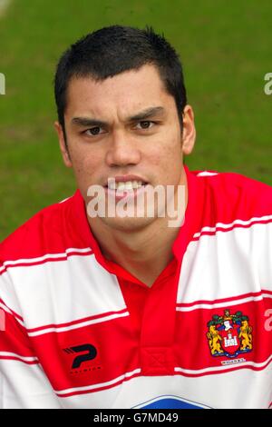 Rugby League - Wigan Warriors Photocall. David Vaealiki, Wigan Warriors Stockfoto