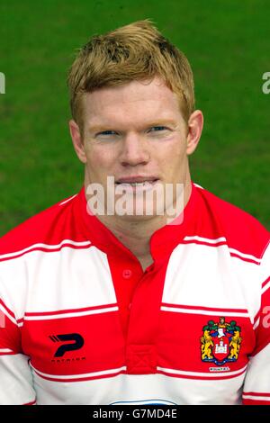 Rugby League - Wigan Warriors Photocall Stockfoto