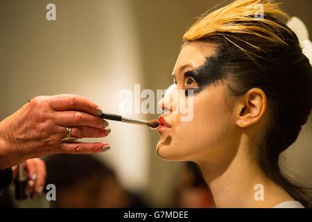 Vivienne Westwood Backstage - 2015 London Fashionweek Stockfoto