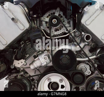 Nahaufnahme eines Automotors. Stockfoto
