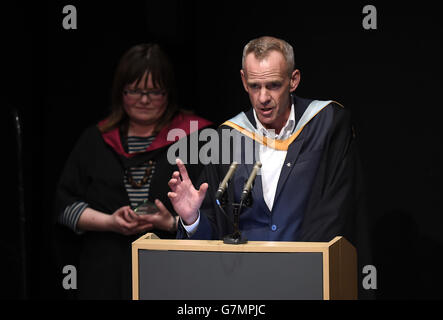 Universität ehrt DJ Fatboy Slim Stockfoto