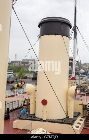 Estnische Schifffahrtsmuseum untergebracht in einem alten Eisbrecher in Bucht von Tallinn, Estland, EU, Europa, Ostsee Stockfoto