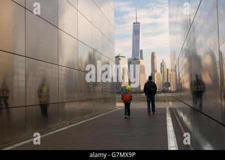 Leeren Sie Himmel September 11 Memorial Liberty State Park NJ Stockfoto